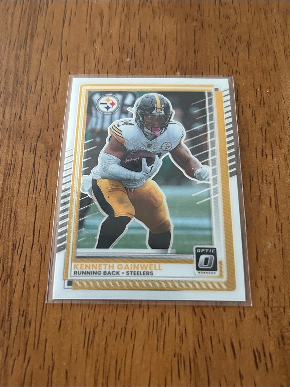 Panini Kenneth Gainwell Steelers Yellow and White Football Card